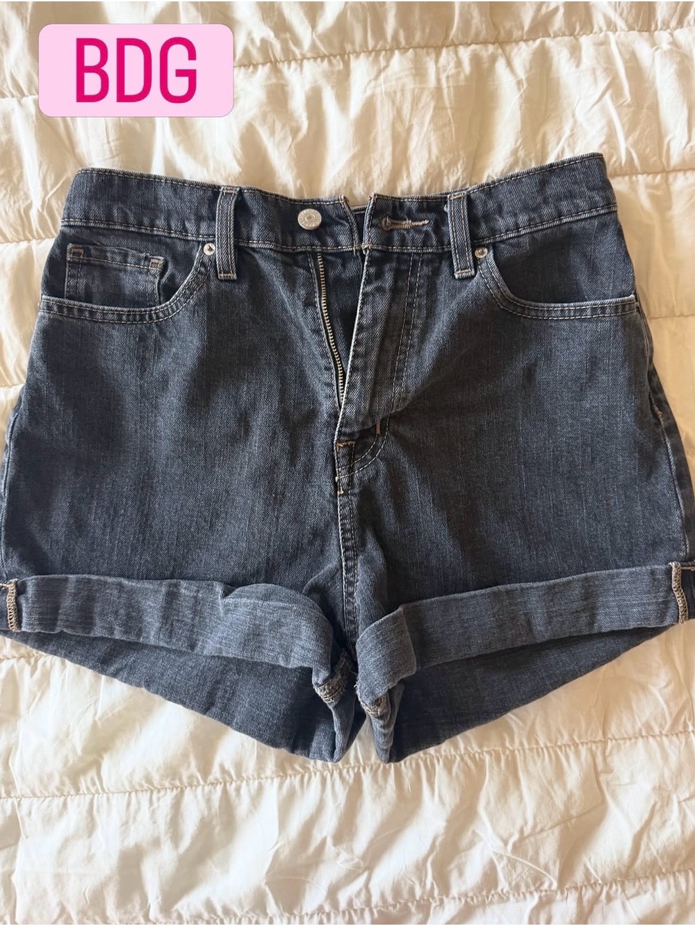 BDG / Urban Outfitters High Rise Dark Wash Denim Jean Shorts